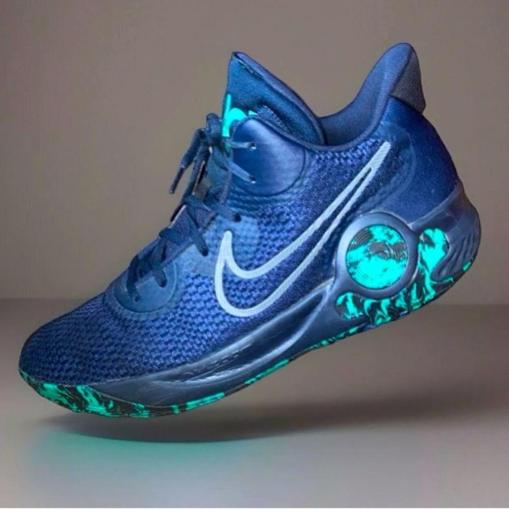 NIKE KD Trey 5 IX Obsidian Blue Emerald Men’s Shoes Basketball Trainers | 15 US